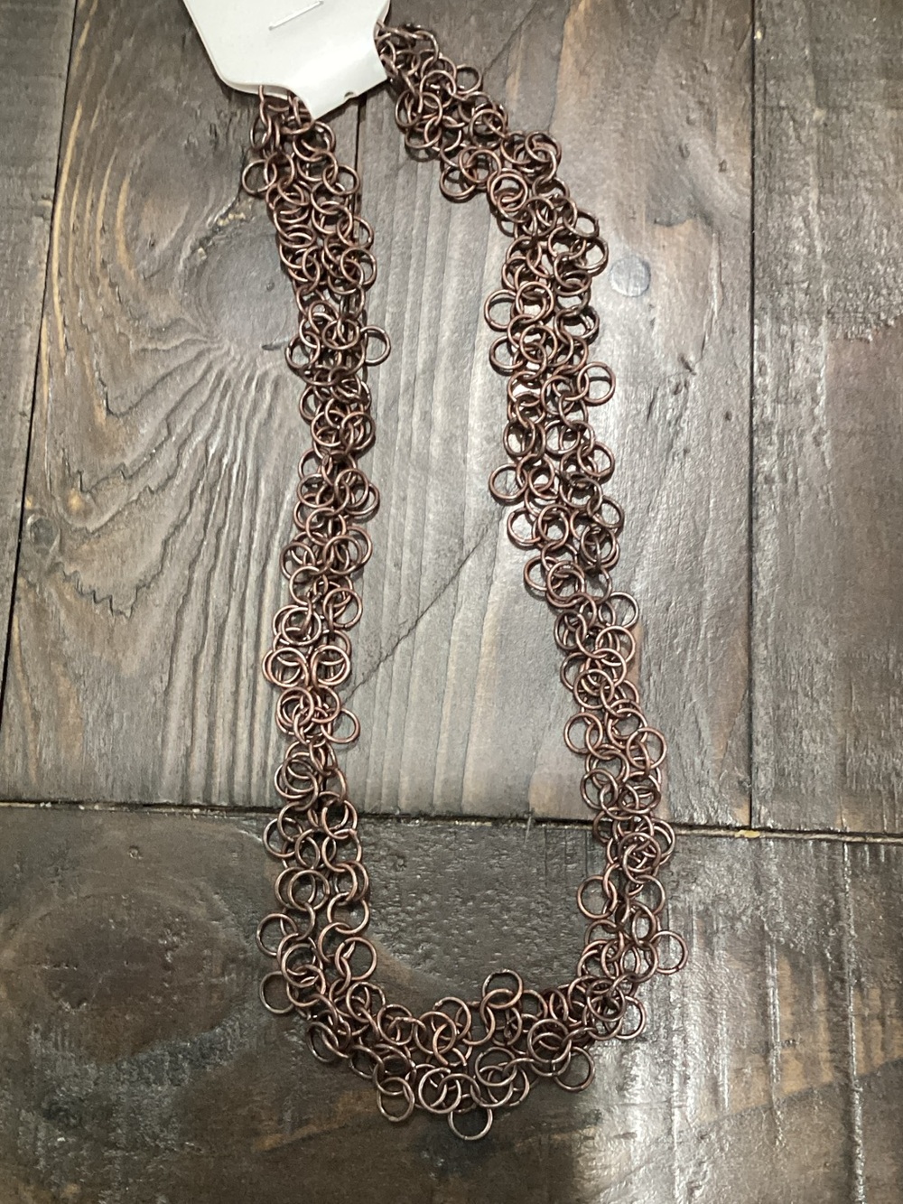 Copper-Tone Chainmaille Multi-Strand Necklace - Women Jewelry